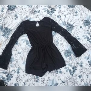 Black lace romper